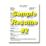 Sample Resume #2 Thumbnail